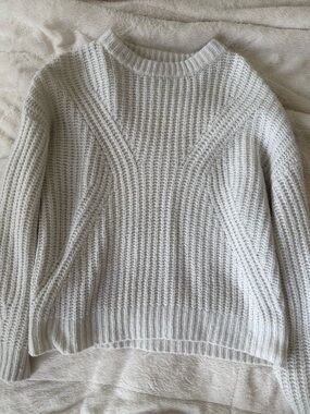 a new day Cream Waffle-Knit Crewneck Sweater